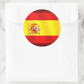 Flagge Spaniens für Spanier weltweit Runder Aufkleber (Tasche)