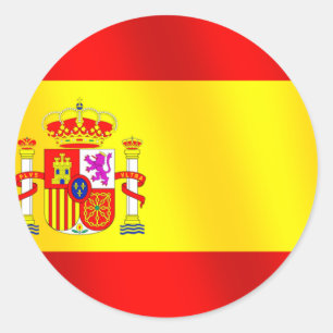 Flagge Spaniens für Spanier weltweit Runder Aufkleber