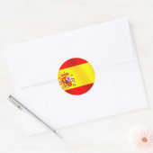 Flagge Spaniens für Spanier weltweit Runder Aufkleber (Umschlag)