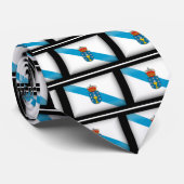 Flagge Spaniens Galizien Krawatte (Gerollt)