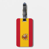 Flagge Spaniens Gepäckanhänger (Rückseite vertikal)