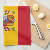 Flagge Spaniens Geschirrtuch (Viertel Falte)