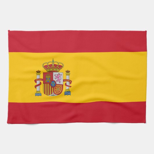 Flagge Spaniens Geschirrtuch (Horizontal)
