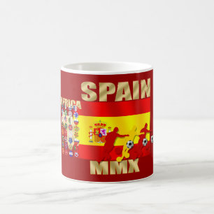 Flagge Spaniens großes Fußball Afrikas MMX futbo Kaffeetasse