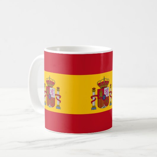 Flagge Spaniens Kaffeetasse (Vorderseite Links)
