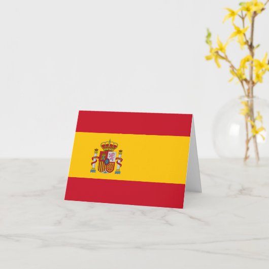Flagge Spaniens Karte (Gelbe Blume)