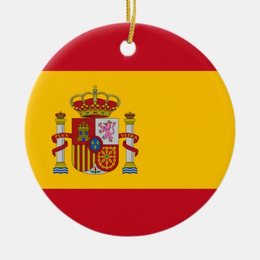 Flagge Spaniens Keramik Ornament (Vorne)