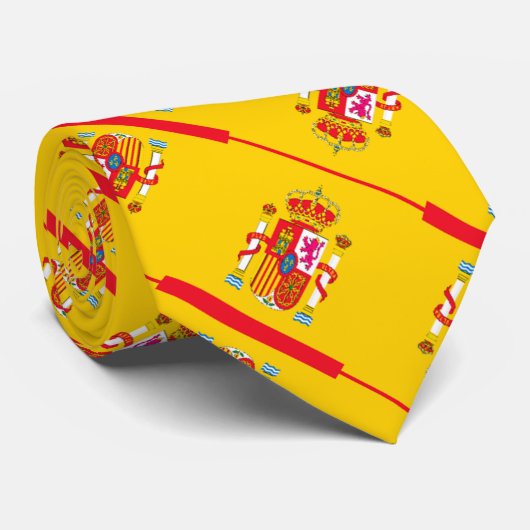 Flagge Spaniens Krawatte (Gerollt)