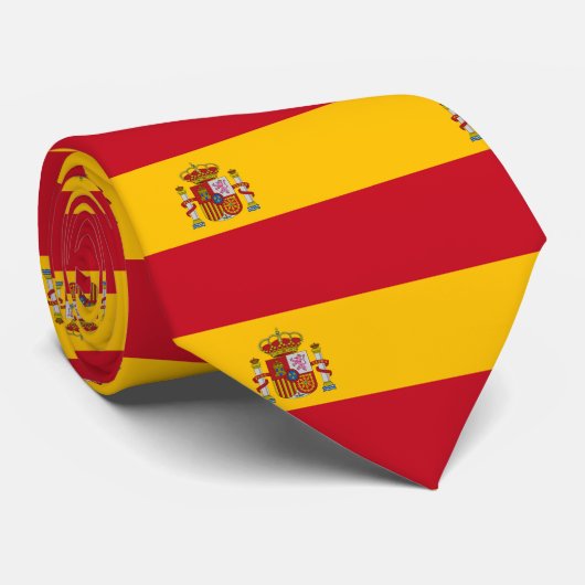 Flagge Spaniens Krawatte (Gerollt)