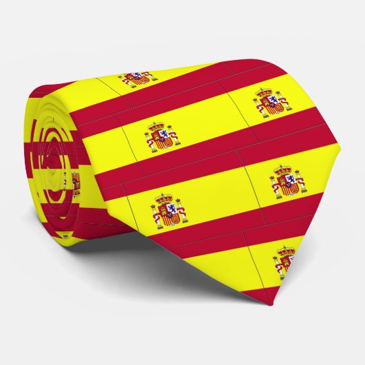 Flagge Spaniens Krawatte (Gerollt)