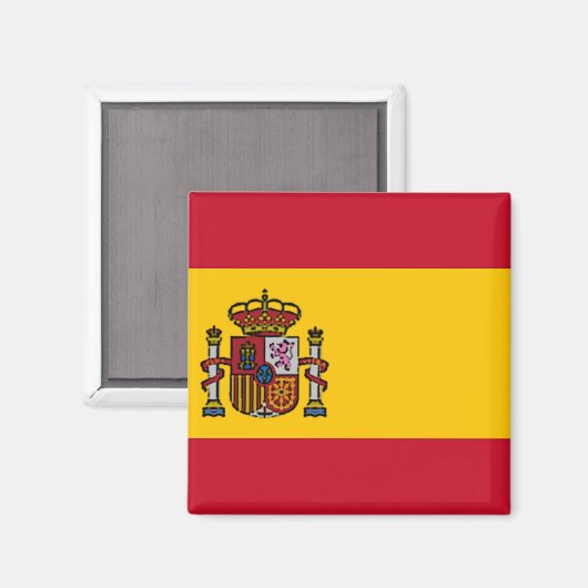 Flagge Spaniens Magnet (Vorderseite/Rückseite)