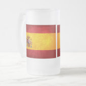 Flagge Spaniens; Mattglas Bierglas (Vorderseite Links)