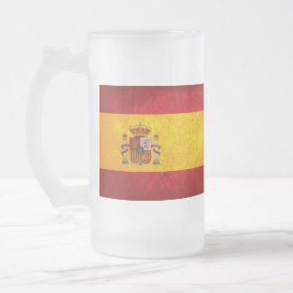 Flagge Spaniens; Mattglas Bierglas