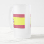 Flagge Spaniens Mattglas Bierglas (Vorderseite Links)