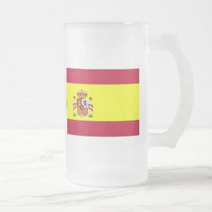 Flagge Spaniens Mattglas Bierglas