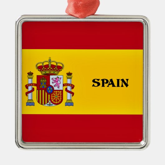 Flagge Spaniens Ornament Aus Metall (Vorne)