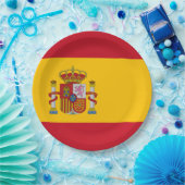 Flagge Spaniens Pappteller (Party)