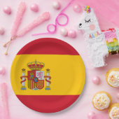 Flagge Spaniens Pappteller (Party)