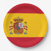 Flagge Spaniens Pappteller (Vorderseite)