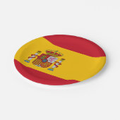 Flagge Spaniens Pappteller (Schrägansicht)