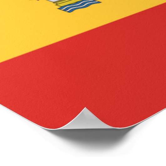 Flagge Spaniens Poster (Ecke)