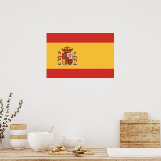 Flagge Spaniens Poster (Küche)