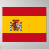 Flagge Spaniens Poster (Vorne)