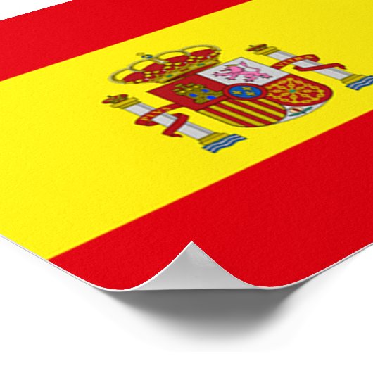 Flagge Spaniens Poster (Ecke)