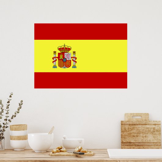Flagge Spaniens Poster (Küche)
