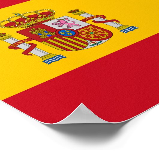 Flagge Spaniens Poster (Ecke)