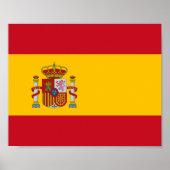Flagge Spaniens Poster (Vorne)
