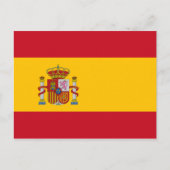 Flagge Spaniens Postkarte (Vorderseite)