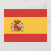 Flagge Spaniens Postkarte (Vorderseite)