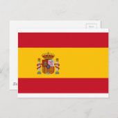 Flagge Spaniens Postkarte (Vorne/Hinten)