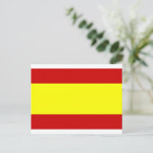Flagge Spaniens Postkarte (Stehend Vorderseite)