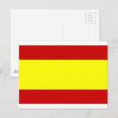 Flagge Spaniens Postkarte (Vorne/Hinten)
