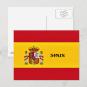 Flagge Spaniens Postkarte (Vorne/Hinten)