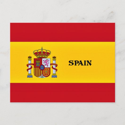Flagge Spaniens Postkarte (Vorderseite)