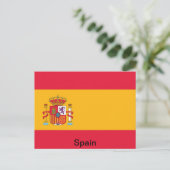 Flagge Spaniens Postkarte (Stehend Vorderseite)
