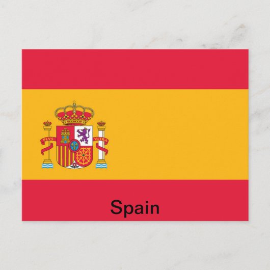 Flagge Spaniens Postkarte (Vorderseite)