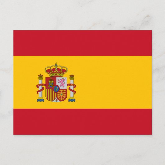 Flagge Spaniens Postkarte (Vorderseite)