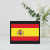 Flagge Spaniens Postkarte (Stehend Vorderseite)