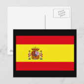 Flagge Spaniens Postkarte (Vorne/Hinten)