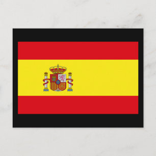 Flagge Spaniens Postkarte