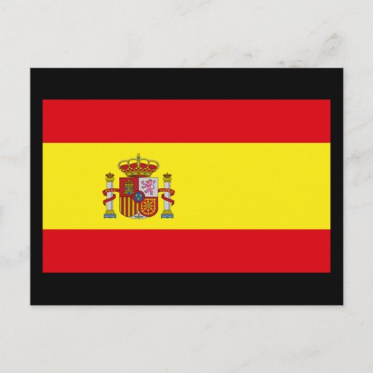 Flagge Spaniens Postkarte (Vorderseite)