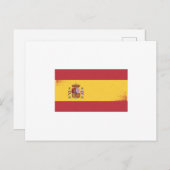 Flagge Spaniens Postkarte (Vorne/Hinten)