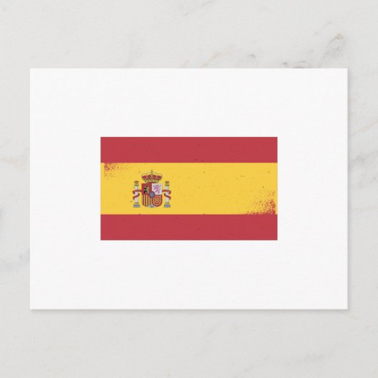 Flagge Spaniens Postkarte (Vorderseite)