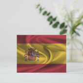 Flagge Spaniens Postkarte (Stehend Vorderseite)
