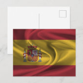 Flagge Spaniens Postkarte (Vorne/Hinten)