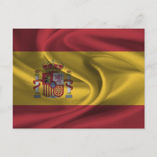 Flagge Spaniens Postkarte (Vorderseite)
